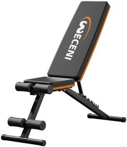 WECENI Adjustable Weight Bench,Adjustable weight bench, Multi-Functional Foldable workout Bench Press with 660 LBS Capacity, Strength Training Equipment gym for Home, Full heavy duty fitness bench gym at home.