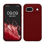 kwmobile Case Compatible with Google Pixel 8a Case - TPU Silicone Phone Cover with Soft Finish - Rhubarb Red