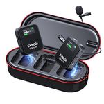 SYNCO Wireless Microphone, G2(A1) Pro 2.4G Dual Lapel Mic with Case 656FT 8H for On Line Class Vlog Live Stream YouTube for Camera Smartphone Tablet, Wireless-Lavalier-Microphone-Dual-Channel