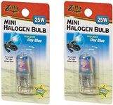 Zilla 2 Pack of Mini Halogen Bulb, 25 Watt, Day Blue