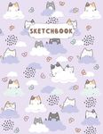 Sketchbook: Cute Cats Kawaii Large Sketch book and Notebook for Girls and Artist Kids To Drawing and Sketching or Doodling, 110 Pages of "8.5x11".