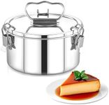 EasyShopForEveryone Stackable Steamer Insert Pans with Sling compatible with Instant Pot Accessories - Baking, Casseroles, Lasagna Pans, Food Steamer - Pressure Cooker Accessory Pot in Pot Cooking Instant Pot Flan / Cake Pan - 3 quart Stainless Steel