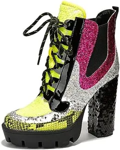 Cape Robbin Ankle Boots for Women Short - Women's Ankle Boots & Booties - Rhinestone Cowboy Boots for Women (Nell)