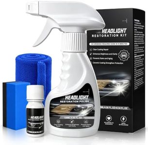 UIERAJKG 2026 New Car Headlight Restoration Kit, No Sanding Headlight Cleaner and Restorer Kit, Head Light Restoring Polish Spray Kits Quickly Remove Headlights Yellowed & Oxidized(1 Pcs)