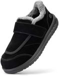 FitVille Mens Slippers Wide Fit Fur