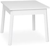 Melissa & Doug Wooden Square Table (White) - Kids Table, Children's Furniture, Play Table for Kids Crafts, Kids Activity Table