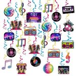 39 PCS Disco Party Decorations, Shining Ball Sign 70s Hanging Swirls Ceiling Decor for Retro Fever 70's Boogie 1970s Birthday Hippie Favors Supplies Disco Party Supplies Bachelorette Party Decoration