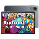 Blackview Android 14 Tablet Tab 60 WiFi, 10 inch HD Display with 12(4+8) GB+128GB(Expand to 2TB) Tablets, Octa core, 5MP+8MP, 5100mAh, WiFi 6,BT5.3, Support Widevine L1, PC Mode, Gray