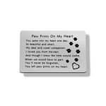 Pet Memorial Gift Engraved Wallet Inserts Card Pet Sympathy Gift You Left Paw Prints On My Heart Wallet Card Pet Loss Gift for Pet Owner Lover Sympathy Cards Loss of Pet Prayer Cards for Funeral