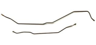 Stainless Rear Axle Brake Line Pair - 2 Lines on Rear Axle Compatible With 1970-1974 Camaro and Firebird