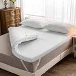 3 Inch Memory Foam Mattress Topper King Size Bed-7.5cm Thickness Mattress Topper for Back Pain Relief with Washable Bamboo Cover (King Size-150x200cm)