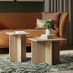 Square Fluted Nesting Coffee Table 