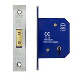 5 Lever Dead Lock Fire Rated BS Standard CE Fire Rated 63 mm Nickel Plated