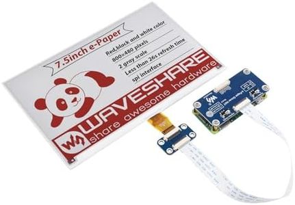 Waveshare 7.5" e-Paper Display Hat Model B for Raspberry Pi Jetson Nano 800×480 Pixels Red/Black/White Three Color Display e-Ink Screen with PCB