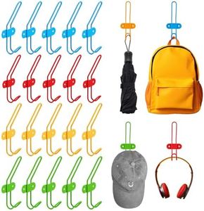 Yaocom 20 Pcs Kids Wall Coat Hooks Children Colorful Wall Mounted Hanger Hooks Rack Hanging Backpack Holder for Boys Girls Jackets Clothes Towels Robes Umbrellas Hats Bedroom Bathroom Playroom