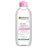Garnier SkinActive Micellar Cleansing Water For All Skin Types 400ml – Removes Makeup, Cleanses & Refreshes Skin, Gentle No Rinse Formula for Sensitive & Normal Skin