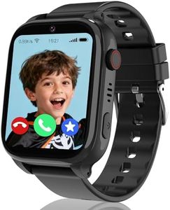 GPS Smart Watch for Kids, 4G Kids Smart Watch Phone with SOS Call/WiFi Location/Vedio Voice Chat, Class Mode, Auto Answer, Alarms, Passcode Lock, IP68 Kid Tracker Gift for Boy Girl Teens (Black)