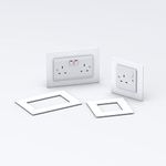 Double/Single Socket Switch Surround/Acrylic Finger Plate (Double, White)