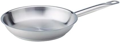 Pentole Agnelli Stainless Steel Frying Pan with A Steel Tube Handle, Diameter 24 Cm.