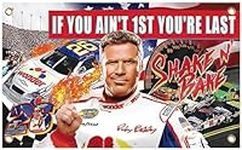 If You Ain't 1st First You're Last Flag 3x5 Feet with 4 Brass Grommets - Ricky Bobby Cool Tapestry Man Cave Wall Decor for College Dorm Room - Motivational Inspirational Office Banner