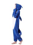 OGU' DEAL New Shark Onesie Adult Unisex Animal Cosplay Costume One Piece Pajamas for Teens RoyalBlue