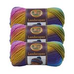 Lion Brand Yarn Landscapes Yarn, Multicolor Yarn for Knitting, Crocheting Yarn, 3-Pack, Boardwalk