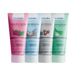 ORACURA Healthy Gums Natural Toothpaste (Grapes, Aloe Vera, Coconut & Charcoal) | Fluoride-Free, SLS & Peroxide-Free | Herbal Gum Care, Plaque Control & Fresh Breath | Gentle for Sensitive Gums, Daily Use | 75 g x 4 Tubes