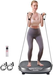 EILISON Bolt Vibration Plate Exercise Machine - Full Body Vibration Plate for Lympathic Drainage with Acupressure - Home Fitness with Loop Bands for Weight Loss, 300lbs Capacity (Glory Grey)