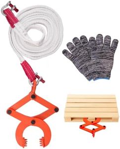 Pallet Puller Clamp Kit 1t/2205lbs – Industrial Heavy Duty Pallet Tool Set for Forklift & Truck with Steel Scissor Grip, Hook Attachments, Polyester Gloves, and 19' Tow Strap