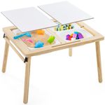 Sensory Tables for Toddlers,Kids Table with 3 Storage Bins, Activity Table with 7 Sand Toys, Indoor/Outdoor Play Sand Table, Gifts for Boys and Girls