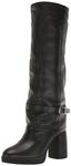 Lucky Brand Women's Nathari Fold-Over Boot Fashion, Black, 10