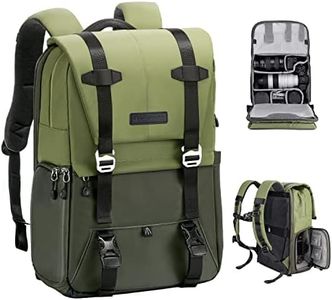 K&F Concept Sac à Dos pour Appareil Photo, Beta Sac Appareil Photo Reflex avec Housse de Pluie Imperméable Inclus pour DSLR Canon Nikon Sony Olympus DJI Drone Portable 15.6'' Vert