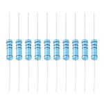 YOKIVE 30 PCS Metal Film Resistors, 1 Ohm Resistor with 2W 1% Tolerance, Lead, Good for DIY Electronic Projects (5 Color Bands, 15.5+/-1mm)