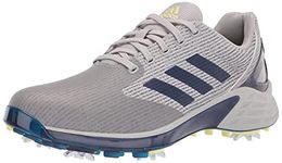 adidas Men's Zg21 Motion Primegreen Golf Shoes, Grey Two/Blue/Pulse Yellow, 9