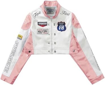 Aelfric Eden Cropped Leather Jacket Women PU Crop Moto Biker Racing Trendy Fashion Casual Coats