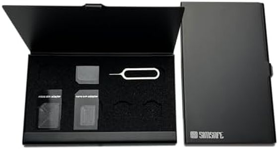 Simsafe Porte Cartes SIM Étui pour Cartes SIM | Rangement Cartes SIM | Adaptateurs Standard, Micro, Nano Inclus