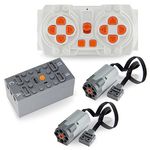 TEESE 4pcs Technic-Motor Set with Motor-Remote-Control, Battery-Box, Compatible with Technic-Parts