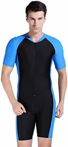 Cokar Short Sleeve Men One-Piece Boyleg Swimsuit