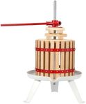 GarveeHome Manual Fruit Wine Press, 3.2 Gal Wood Steel Fruit and Wine Press, Stable Triangular Structure, Wine Making Press for Outdoor, Kitchen, Manual Assembly Required, with T-Handle