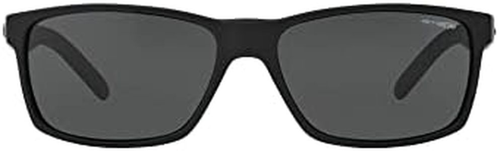 Arnette Slickster AN4185-02 Wayfarer Sunglasses,Fuzzy Black/Grey,59 mm