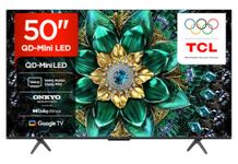 TCL 50Q6C-UK QD-Mini LED TV, 4K HDR Premium 1000nits, Smart TV Powered by Google TV (Dolby Vision IQ & Atmos, 144Hz Motion Clarity Pro,2025 Model)