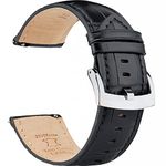 OTTOODY Alligator Grain Leather Watch Bands, Quick Release 18mm 20mm 22mm Watch Straps, Elegant Top Grain Leather Watch Band for Men / Women, Replacement Band for Traditional / Smartwatch
