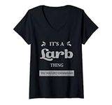 Womens Larb Laos Laotian Favorite Food Favorite Dish V-Neck T-Shirt