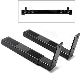 Pyle Speaker Wall Mount, Pair of Speaker Stands, Sound Bar Speaker, Large or Small Speakers, Center Channel Speaker Wall Mount, Adjustable & Extendable Length, 110 Lbs Capacity, Black (PSTNDW17)