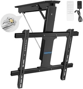 MOUNTUP Electric TV Ceiling Mount with Remote, Motorized Flip Down Ceiling TV Mount, Fits for Most 42-70" Screens Flat/Pitched Roof, Max VESA 600 x 500 mm Up to 88 Lbs, Black