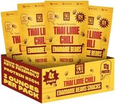 Where You Bean Edamame Beans Snack (Thai Lime Chili) - Crunchy and Dry Roasted Edamame Beans - High Protein Snacks, Keto and Vegan Healthy Snacks for Adults & Low Carb Asian Snack 3oz (Pack of 4)