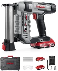 Electric Nail Gun, LINKNAL Cordless Brad Nailer Battery Powered,18 Gauge, 2×20V MAX Li-ion Batteries, Charger and 1000 Nails Included (L820-BN)