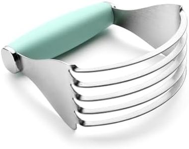 Spring Chef XL Stainless Steel Pastry Cutter Tool for Baking - Heavy Duty Dough Blender - Butter & Dough Cutter Tool with Sharp Blades - Pastry Blender for Easy Mixing - Dishwasher Safe - Mint
