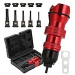 GATTLELIC Rivet Nut Drill Adapter Kit,Rivet Gun Tool, Air Riveter Cordless Adaptor Electric Insert Rivet Gun Adapter Kit,Drill Rivet Nut Drill Attachment w/5 Nut Mandrels, Rugged Carrying Case