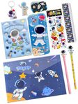 Le Delite (Combo Gift Pack of 10 Items Space Astronaut Stationery Set for Boys & Girls, Return Gifts for Girl & Kids, Stationery Items, Pencil Box with All Stationary (Space)